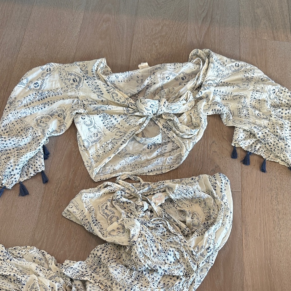 Bohemian Patterned crop top and wrap skirt